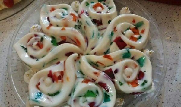 عکس تزیین ژله خرده شیشه