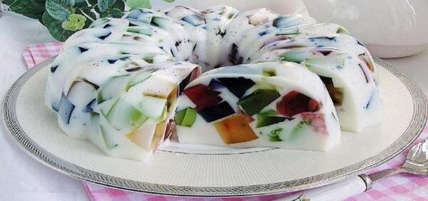 عکس تزیین ژله خرده شیشه