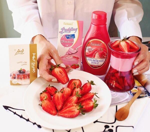 عکس پودر ژله توت فرنگی