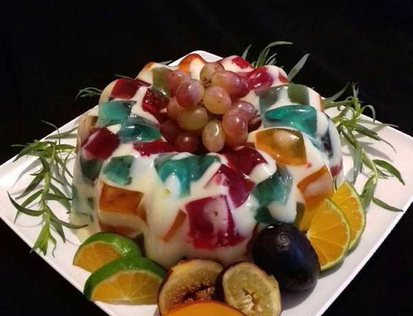 عکس تزیین ژله با پرتقال