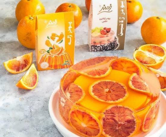 عکس تزیین ژله با پرتقال