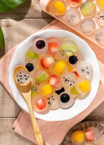 عکس تزیین ژله با پرتقال