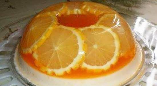عکس تزیین ژله با پرتقال