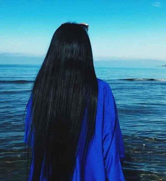 عکس دختر مو بلند مشکی برای پروفایل