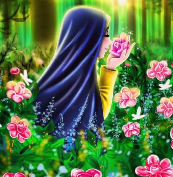عکس نوشته دختر باحجاب برای پروفایل