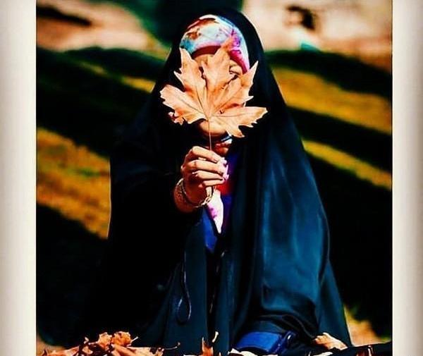 عکس دختر چادری با ماسک برای پروفایل
