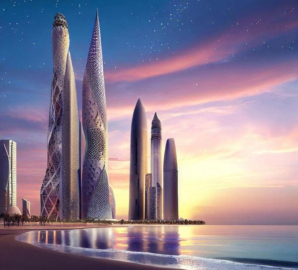 عکس زیبا اسمان خراش