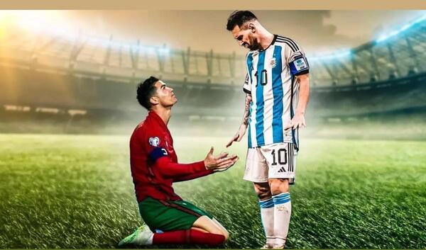 عکس رونالدو با مسی خفن