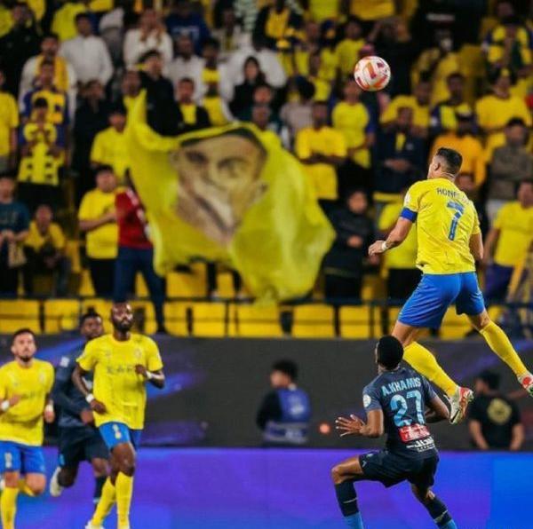 عکس پرش رونالدو در النصر