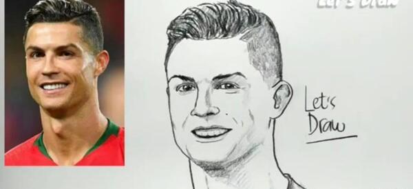 عکس نقاشی چهره رونالدو
