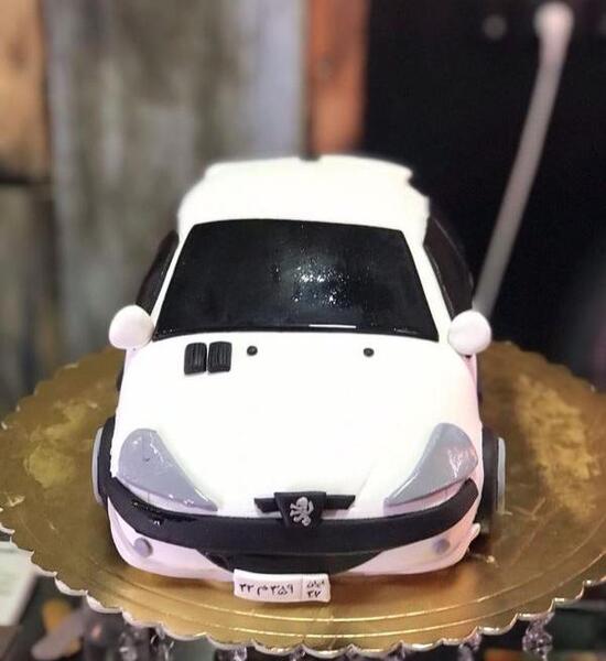 عکس ماشین پژو روی کیک