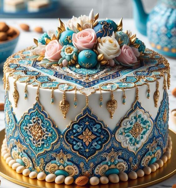 عکس کیک تولد روی فرش