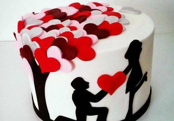 عکس عاشقانه برای روی کیک