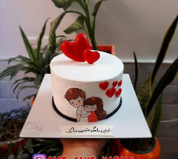 عکس عاشقانه برای روی کیک