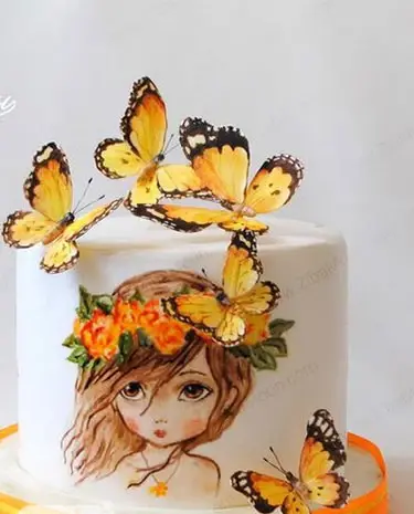 طرح عکس دختر برای روی کیک