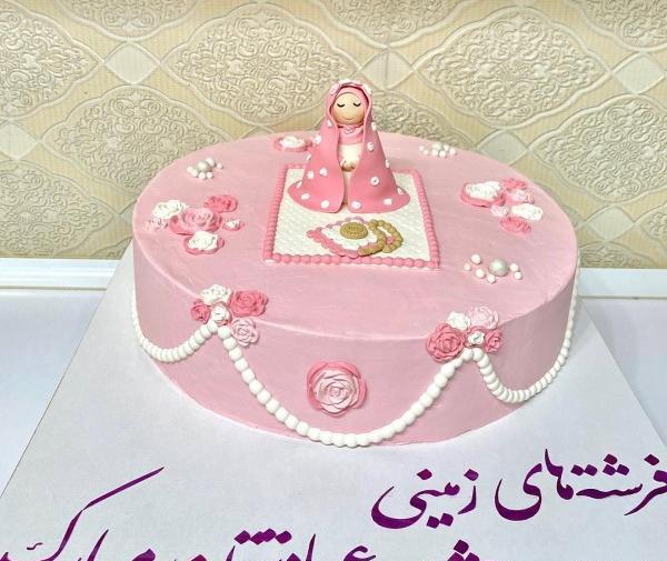 عکس روی کیک جشن تکلیف دخترانه