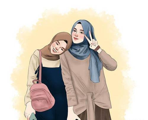 عکس سه رفیق دختر بدون متن کارتونی