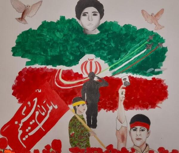 عکس نقاشی رفیق شهیدم