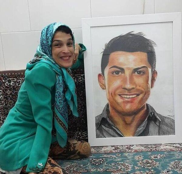 عکس صورت رونالدو نقاشی