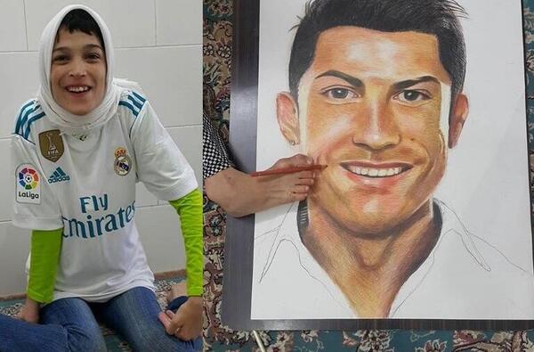 عکس صورت رونالدو نقاشی