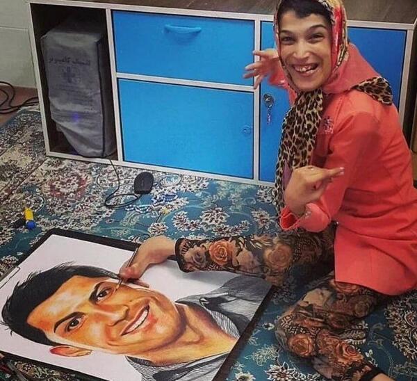 عکس صورت رونالدو نقاشی