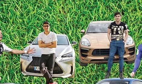 عکس ماشین رونالدو طلایی