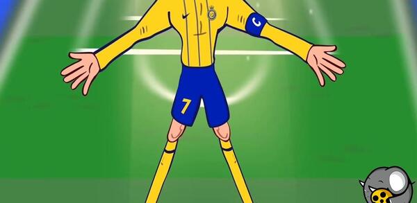 عکس کارتونی رونالدو در النصر