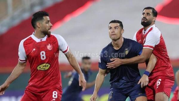 عکس رونالدو در بازی با پرسپولیس