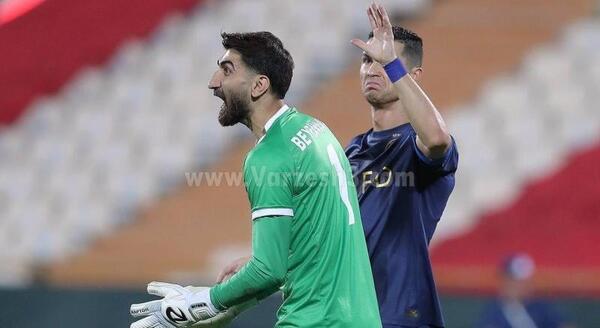 عکس رونالدو در مقابل پرسپولیس