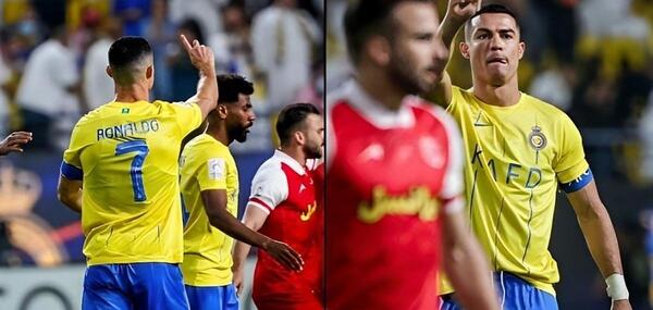 عکس رونالدو در مقابل پرسپولیس