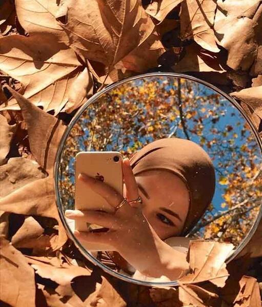 عکس پاییزی دخترانه بدون چهره