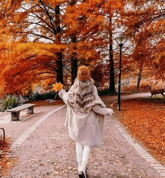 عکس پاییزی دخترانه بدون چهره