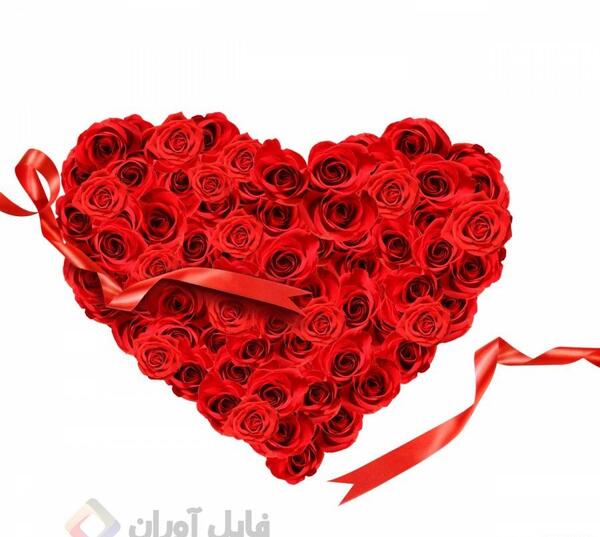 عشق رمانتیک عکس قلب و گل