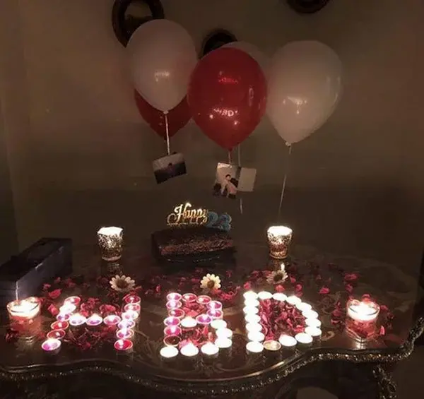 عکس جشن تولد رمانتیک