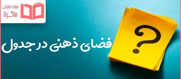 عکس تصویر ذهنی در جدول