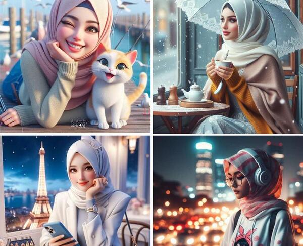 عکس دخترانه مذهبی کارتونی