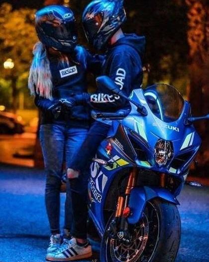 عکس دونفره با موتور سنگین