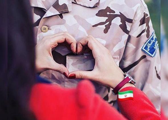 عکس دونفره سربازی عاشقانه