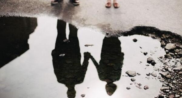 عکس سایه دونفره طبیعی