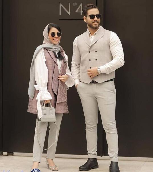 عکس دونفره با لباس ست