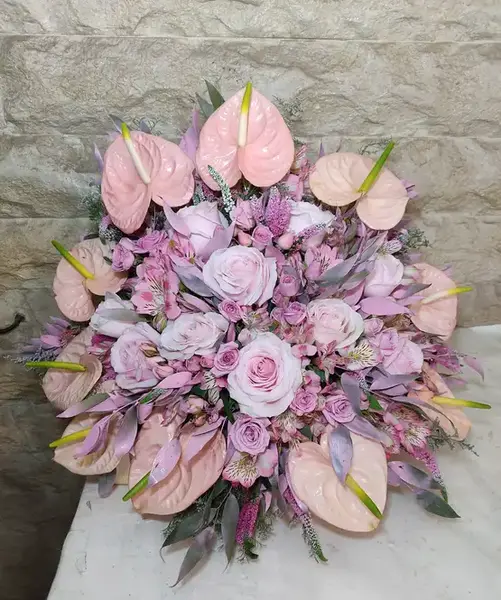 عکس دسته گل یاسی