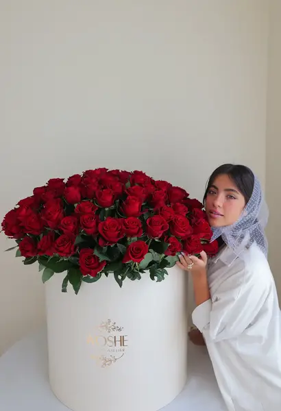 عکس دسته گل رز قرمز خیلی بزرگ