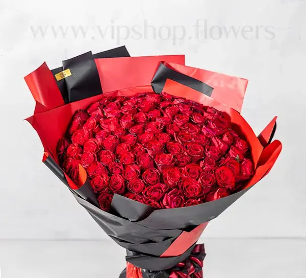 عکس دسته گل رز قرمز خیلی بزرگ