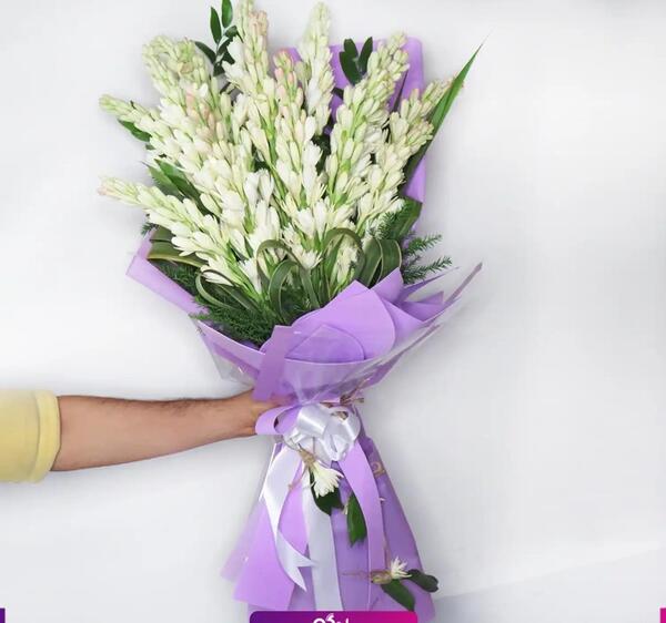 عکس دسته گل عروس با گل مریم