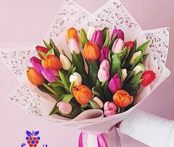 عکس یک دسته گل لاله