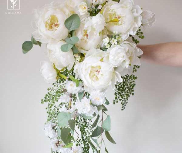 عکس دسته گل عروس گرد