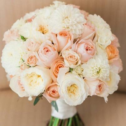 عکس دسته گل عروس گرد