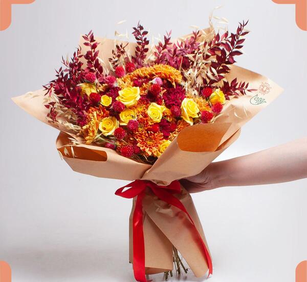 عکس دسته گل با گل ریز