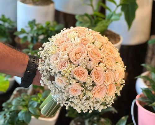 عکس دسته گل رز گلبهی