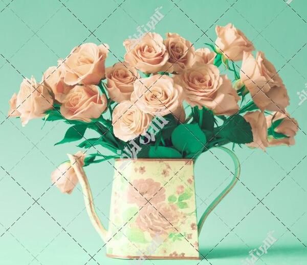 عکس دسته گل رز گلبهی
